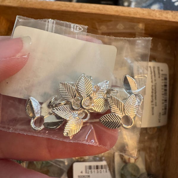 Vintageparts Connettori Hamsa Mano In Argento Anticato - 4 Pezzi Per Gioielli Fai Da Te