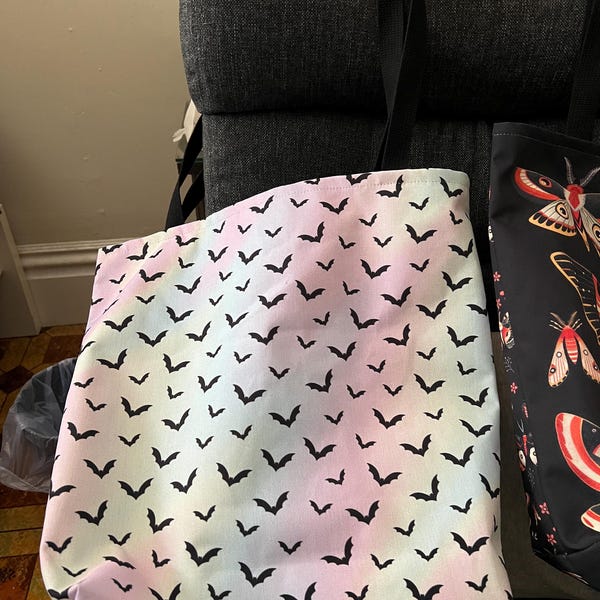 Pink Candy Pattern Print Leather Tote Bag main image 0