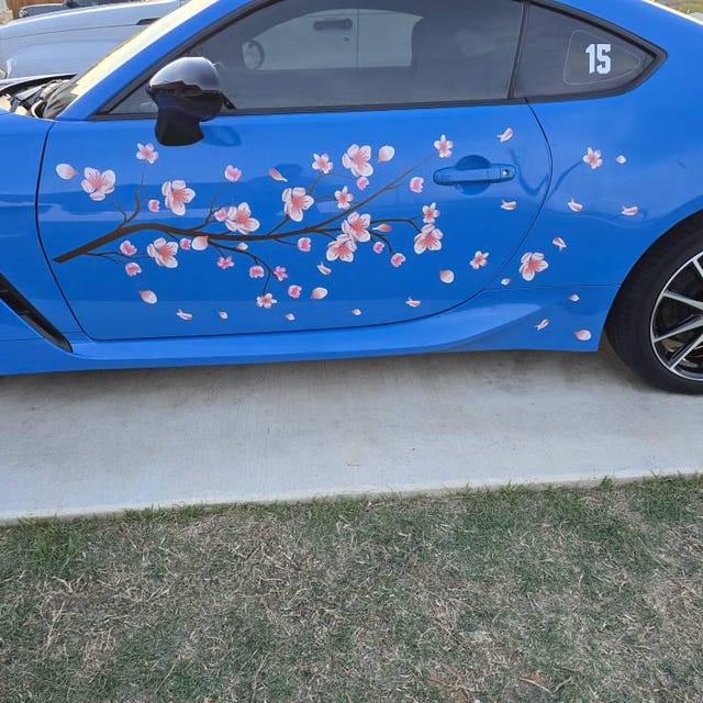 Sakura Cherry Blossom Car Livery, Japanese Side Car Vinyl Decal