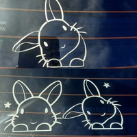 Rabbit Sticker Peeking Bunny Car Decal, Rabbit Laptop Decal, Bunny ...