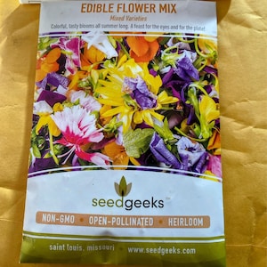 Edible Flower Seed Mix  Heirloom Non GMO Seeds - Etsy