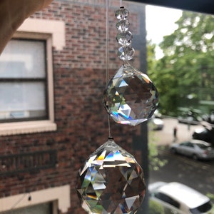 New Crystal Suncatcher Hanging Ball Prism Pendant Window Decor SS3 