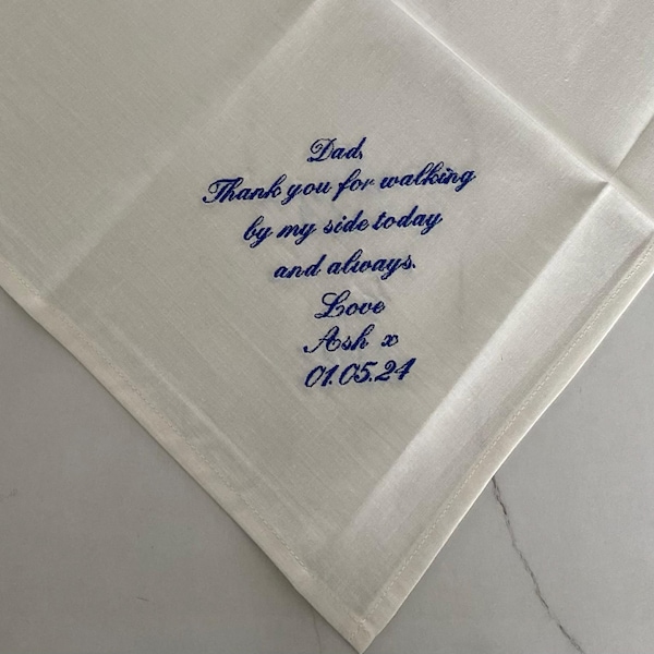 Custom handkerchief heart with an arrow handkerchief personalised