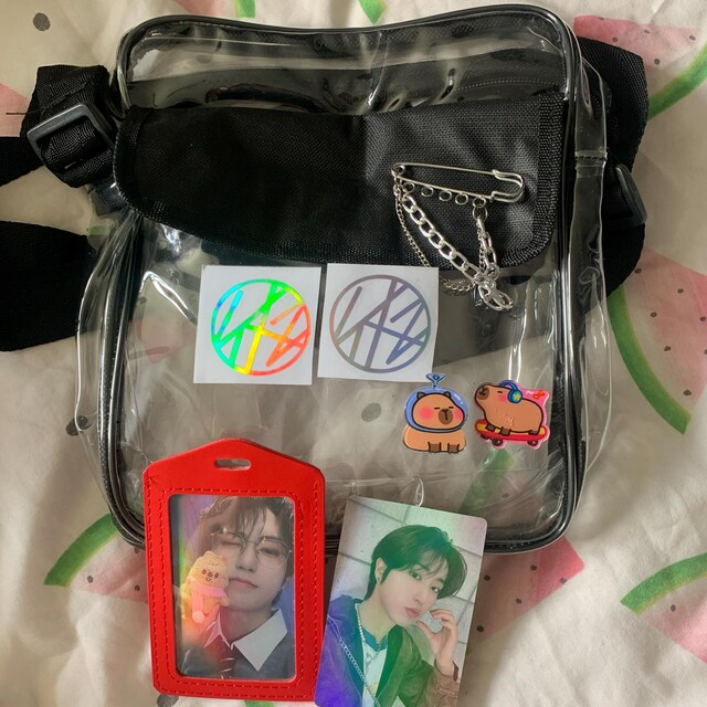 SKZ Black Stadium Clear Cross Bag for STAY Concert - Etsy Israel