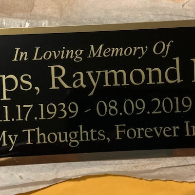 BRASS Bench Plate Custom Engraved Memorial in Loving Memory of Plaque ...