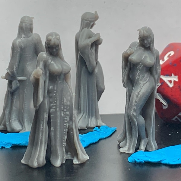 Brutal Sexy Pinups 3D Printed Minifigures for Fantasy Miniature ...