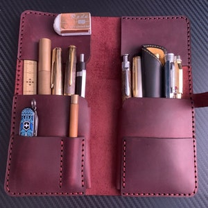 ewittco レザーペンケース　ブラウン(Chestnut) ewittco レザーペンケース ブラウン(Chestnut) ewittco レザー