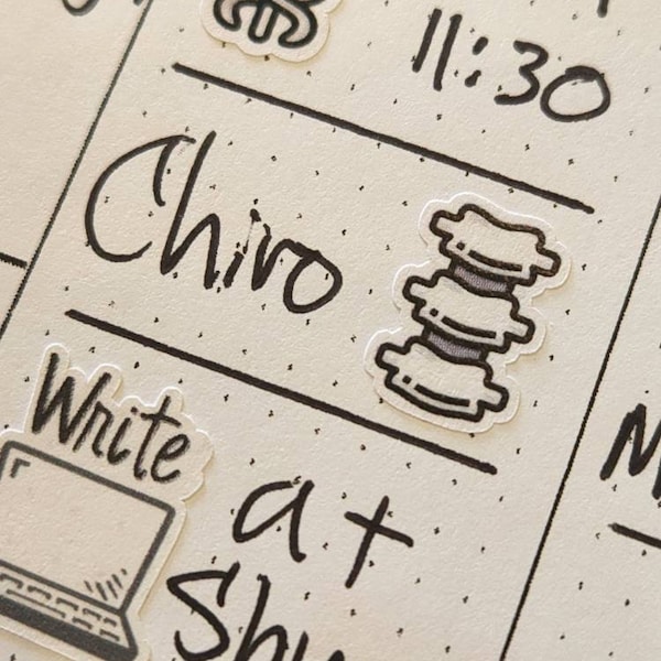 Planner Sticker | Backbone, Chiropractor, Back Pain - Etsy