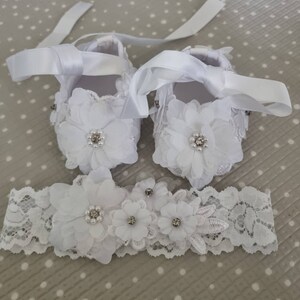 ivory christening shoes
