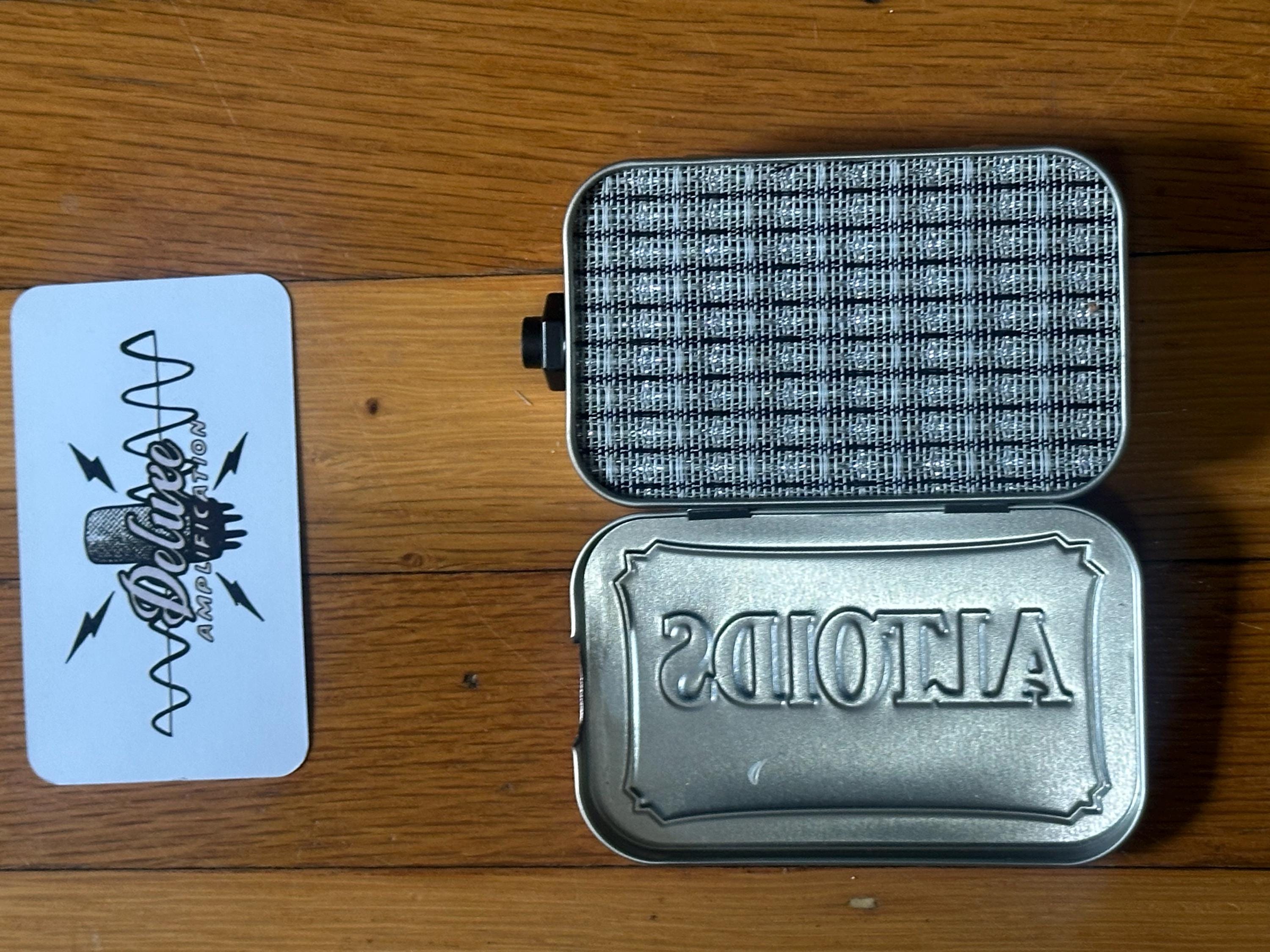 Portable Mint Tin Amp and Speaker for Electric Guitar- Altoids Red/Black handmade gifts for musicians FREE SHIPPING