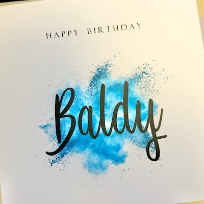 Personalised Happy Birthday Card, Boy Birthday Card, Blue Birthday Card ...