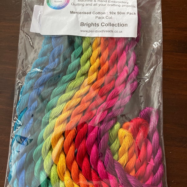 Hand Dyed Embroidery Thread Pack (10 Colours) - Brights Collection - Etsy