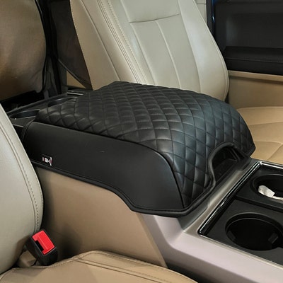 Fit for 2007-11 BMW E90 Grey PU Leather Center Console Lid Armrest Cover