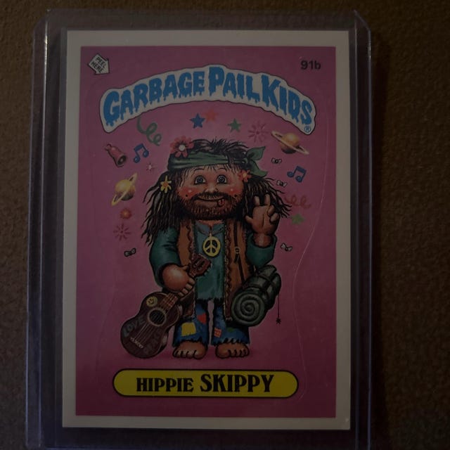 Garbage Pail Kids Card Choice Pat Splat, Thick Vic, Hippie Skippy