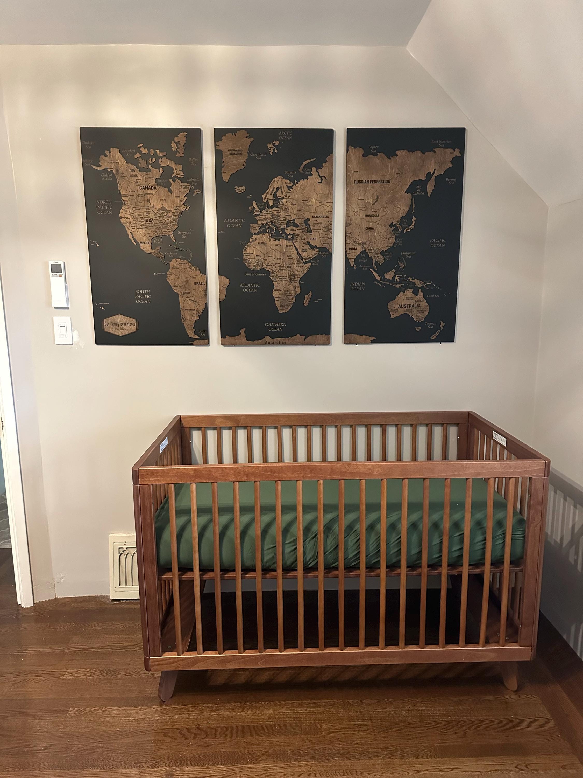Wooden World Map Wall Art, Push Pin Travel World Map, Large Personalized World Map, Cork World Map Apartment Decor, 5th Anniversary Gift