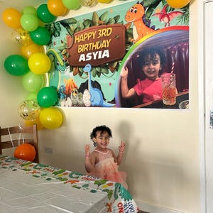Kiwi Orange Juicy Stripe Custom 3rd Birthday Backdrop