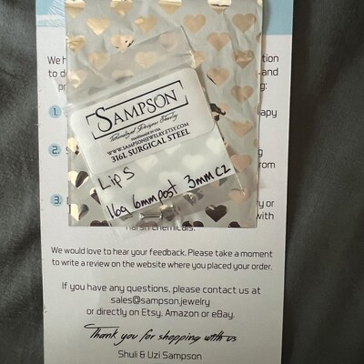 Labret Piercing Stud Con Zircone 4mm | LP Academy