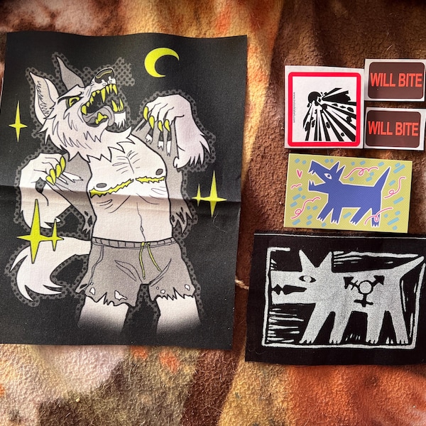 Trans Werewolf Patch Sew or Glue on Back Patch 9x7 Inches - Etsy