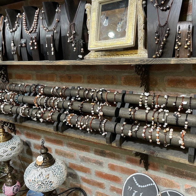 Bracelet Display Stand, Bracelet Holder, Solid Wood T-Bar - woodglory