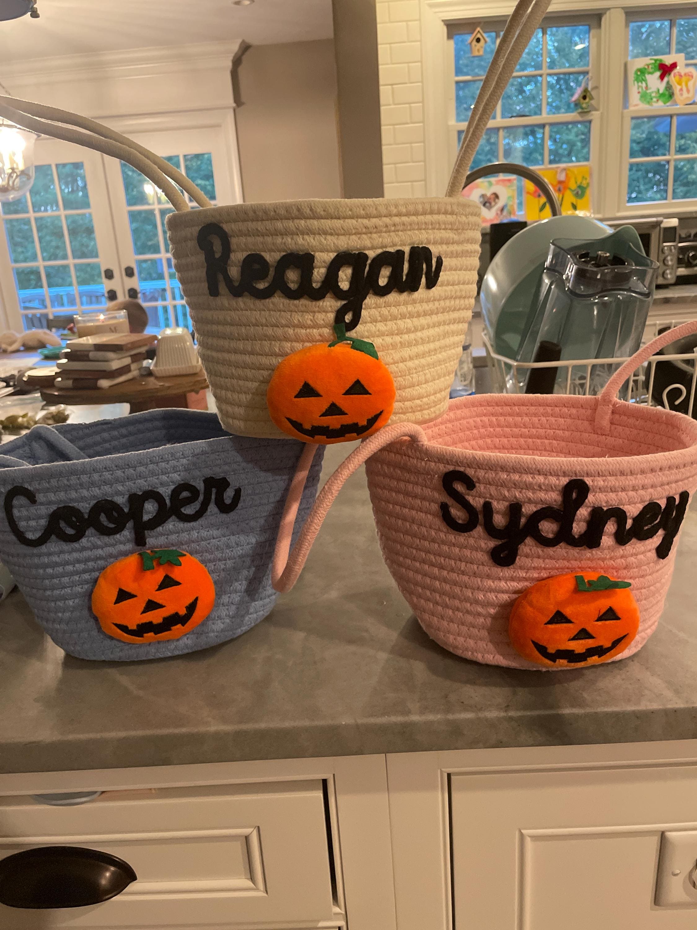 Halloween Basket, Halloween Candy Bag, Name Basket Trick or Treat Basket Custom Ghost  Bucket Candy Gift for kid, Candy bucket Festive Gifts