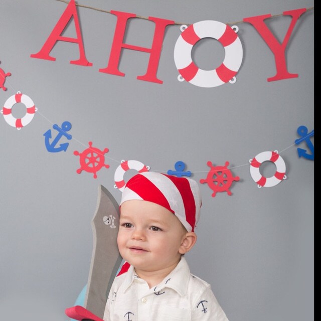 Nautical Party Garland Nautical Decor Nautical Baby Shower | Etsy