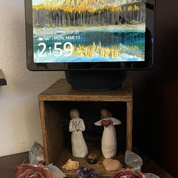 Oak Pedestal Riser, 8 Inch Length, 8 Inch Width, You Choose the Height ...