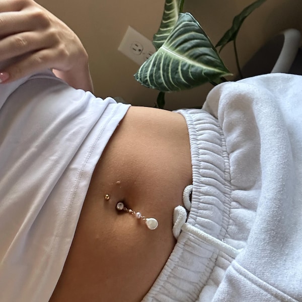 AOOSA 6 Stuks Navelpiercing, Roestvrij Staal