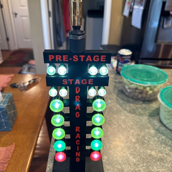 Drag Race Tree Lights - Christmas Tree Desktop Display With LED Lights ...