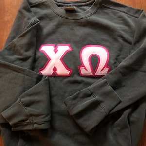 Basic Sorority Chapter Greek Letter Sweatshirt / Comfort Colors Crew ...