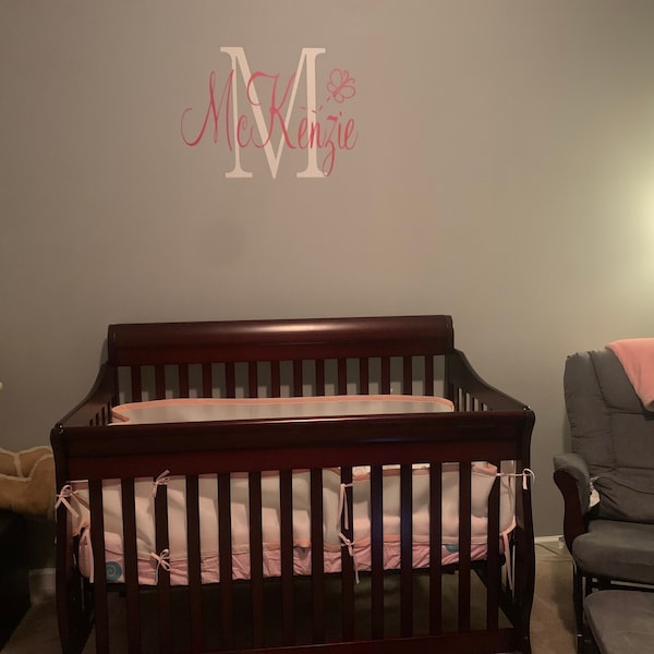 Personalized Name Butterfly Wall Decal - Custom Name Butterfly Wall ...