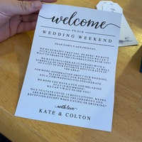 Printable Wedding Welcome Card, Welcome Bag Insert, Welcome Card ...