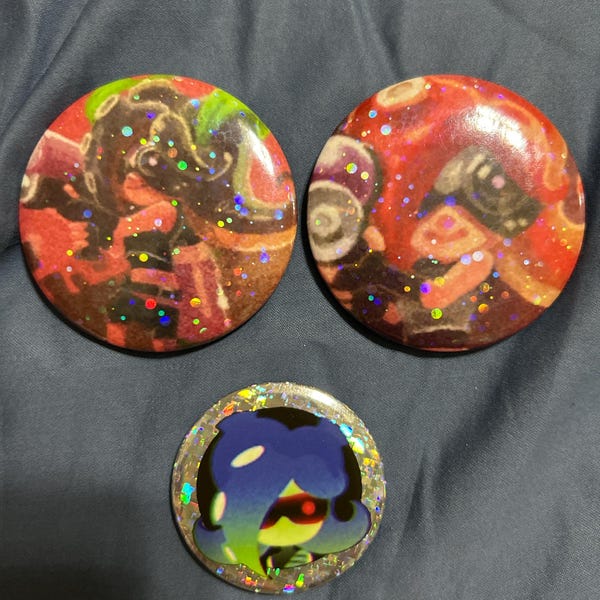 Splatoon Buttons LARGE - Etsy