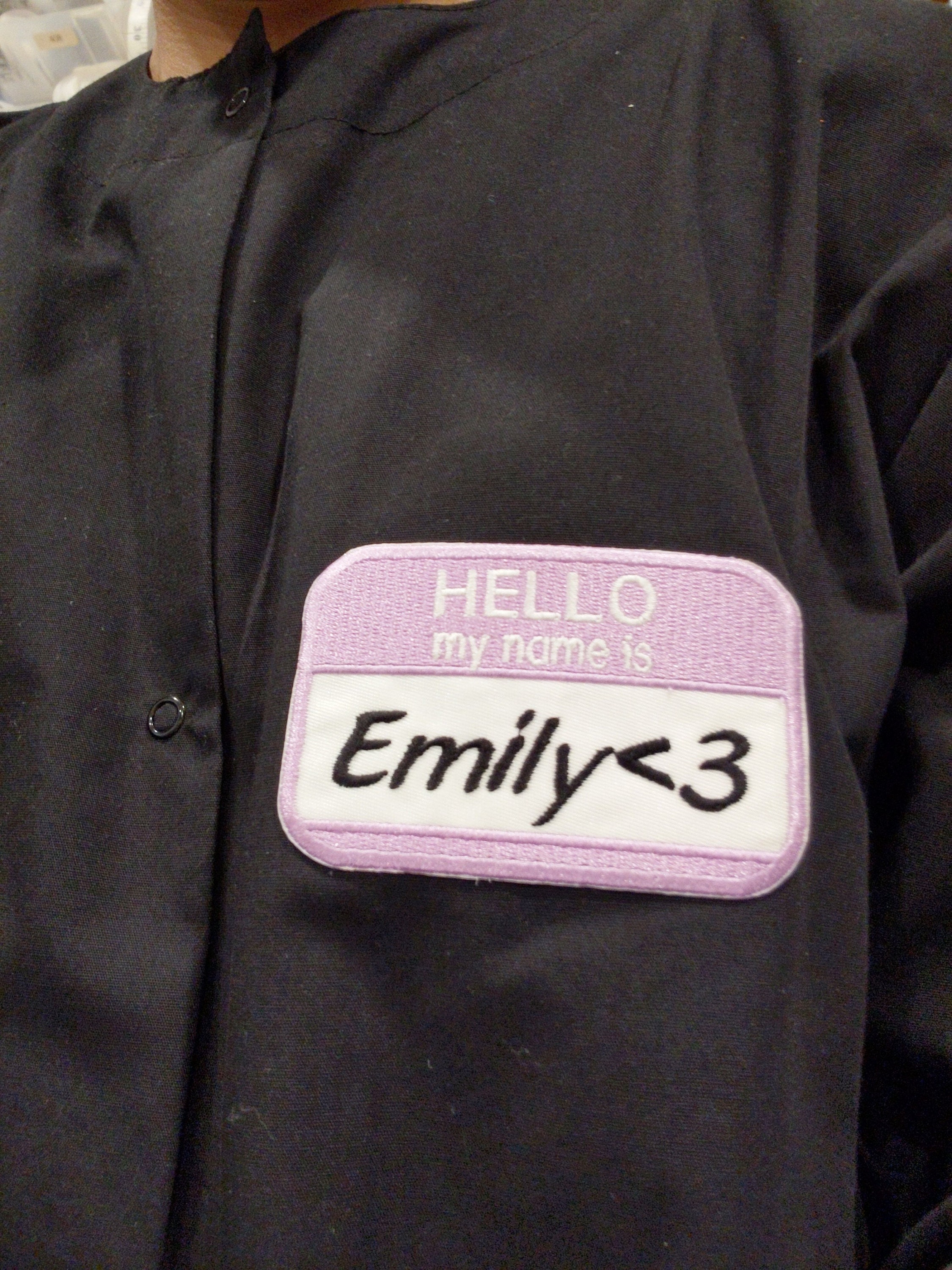 Hello My Name Is Custom Patch Name Patch  Personalized Name Patch Name Tag with Hook and Loop Fastener Available