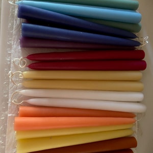 10 Pairs Scented Paraffin Taper Candles 10 Tall Hand-dipped, Dripless ...