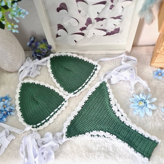 10 Crochet Bikini Top Patterns For Summer - Crojo Corner