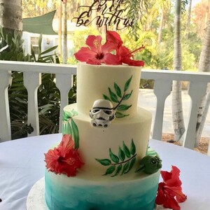 Star Wars Cake Topper May The Force Be With Us Wedding Etsy
