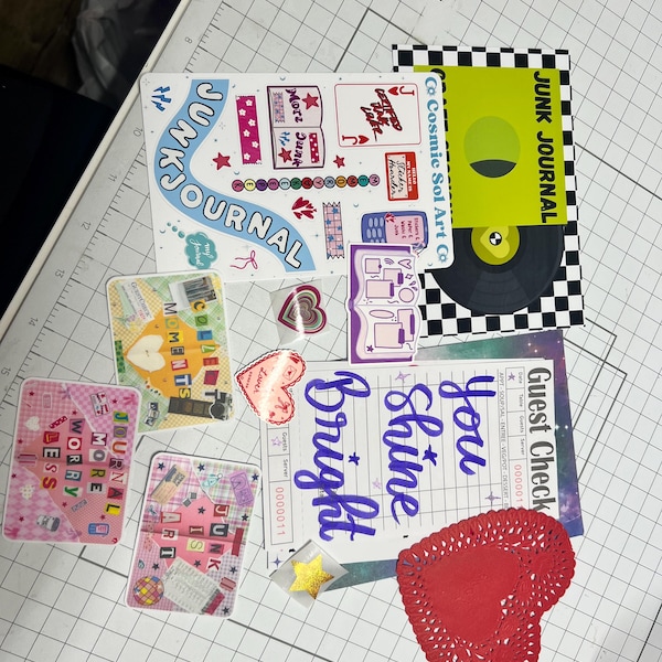Junk is Art Sticker : Junk Journal Scrapbook Planner Stickers Super ...