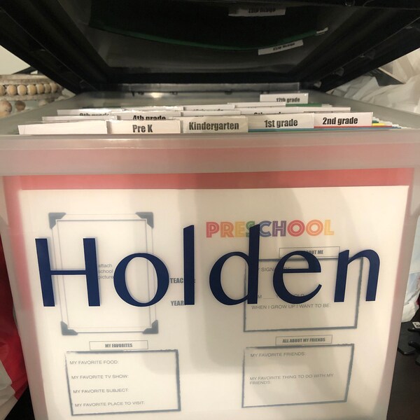 DIY Memory Box Kit - School File Keepsake Organizing Bin - Etsy