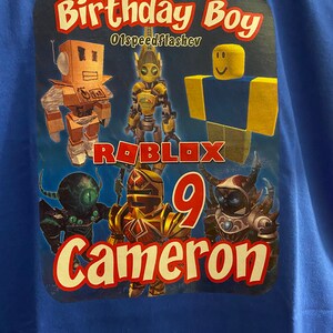 Roblox Birthday Shirt With Avatar Roblox Boy Birthday Shirt Etsy - true religion roblox template