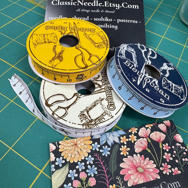 TAPE Measure Ribbon 10mm Multiple Colors, Ribbon for Needle Book, 3/8 ...