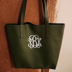 Monogrammed Bucket Style Tote / Handbag/ Bridesmaid Gift/ - Etsy