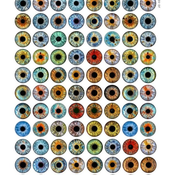 Doll Eye Irises Digital Collage Sheets Printable Realistic Irides ...