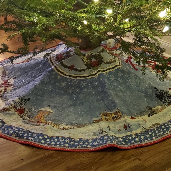 Christmas Winter Wonderland Quilted Tree Skirt GFTOAB637