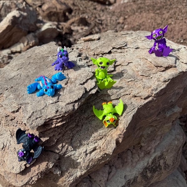 3D Printed Mini Crystal Terrace Stands for Pixies or Fidget Friends ...