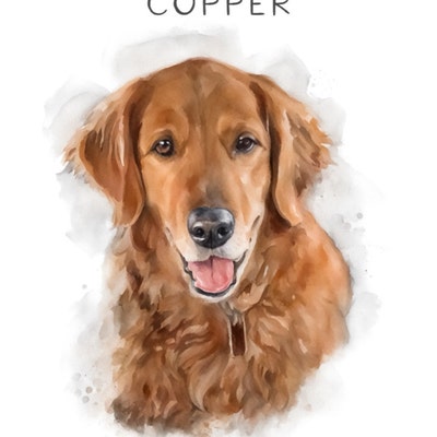 Pet Painting, Pet Portrait, Watercolor Pet Painting, Custom Dog ...