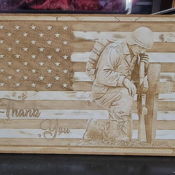 Glowforge Digital Laser Ready Design File - Military Soldier American ...