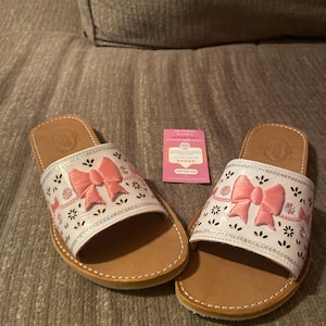 Coquette Tan Pink Bow Sandals main image 0