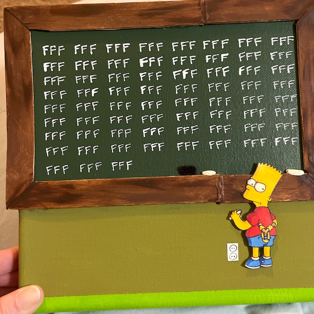 Bart Simpson Blank Chalkboard