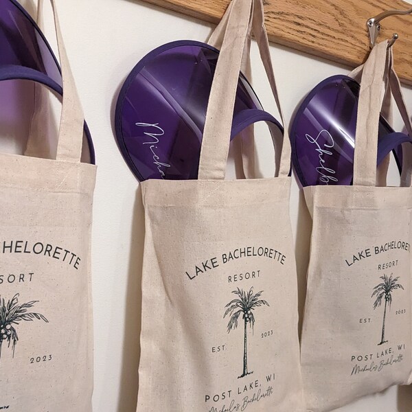 Club Bachelorette Palm Tree Tote Beach Bachelorette Hangover Kit Bag ...