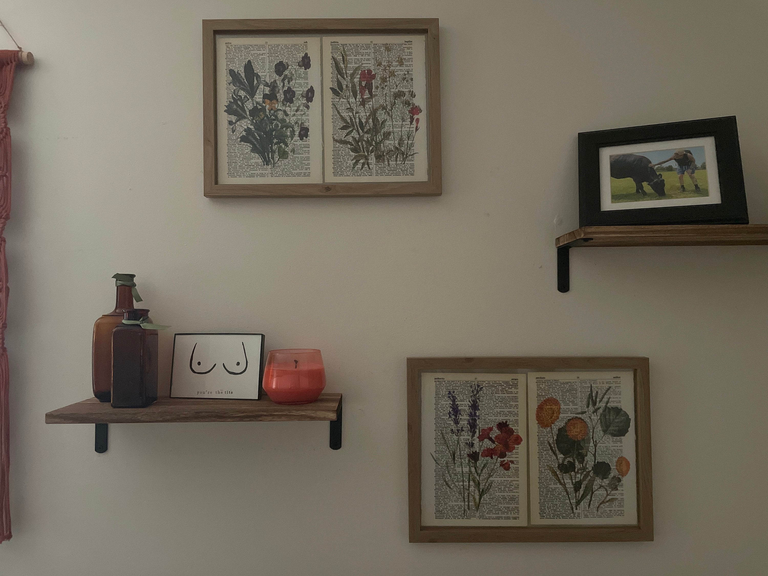 Flower Themed dictionary prints